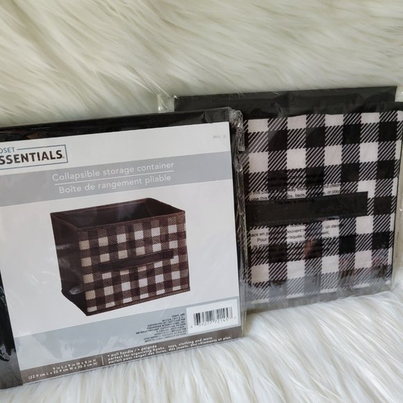 Closet Essentials Set of 2 Collapsible Storage Bins - Picture 2 of 11
